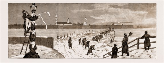THE ASSASSINATION OF CZAR ALEXANDER II. OF RUSSIA, 1881: PREPARATIONS FOR THE FUNERAL PROCESSION