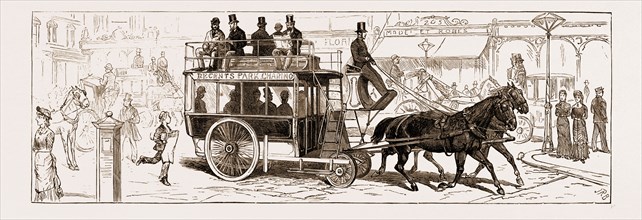 LONDON TRAVELLING: THE NEW ROAD CAR, UK, 1881