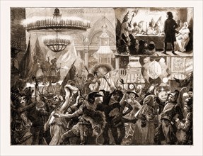 AN ARTISTS' CARNIVAL BALL, MASQUERADE BALL, 1881