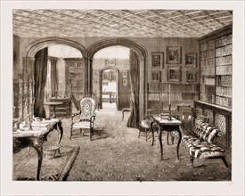 HUGHENDEN MANOR, THE LIBRARY, THE EARL OF BEACONSFIELD, 1881