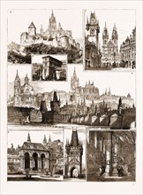 THE ROYAL WEDDING IN AUSTRIA, SKETCHES IN PRAGUE, WHERE THE BRIDE AND BRIDEGROOM WILL RESIDE, 1881: