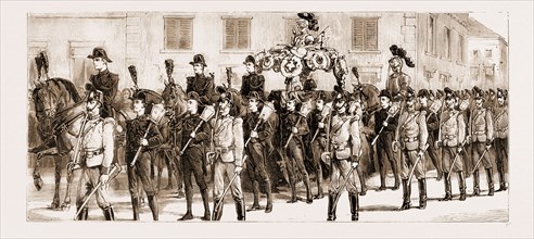 VIENNA, AUSTRIA: THE FUNERAL OF GENERAL UCHATIUS, THE INVENTOR OF STEEL-BRONZE, 1881