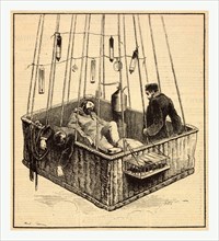 View of journalist Joseph Crocé-Spinelli, naval officer Henri Sivel, and Gaston Tissandier in the
