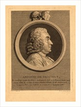 Antoine de Parcieux, des Academies royales des sciences de France, 1703, died  1768 by Cochin, and