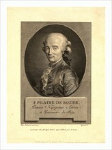 Oval head-and-shoulders portrait of French balloonist Jean-FranÃ§ois PilÃ¢tre de Rozier, who took