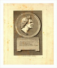 Bust-length double profile portrait of the Montgolfier brothers, French ballonists. After the gold