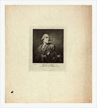 Half-length portrait of French balloonist Joseph Montgolfier, with a glass chamber related to his