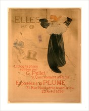 Henri de Toulouse-Lautrec, Poster for Elles, French, 1864  1901, 1896, lithograph in olive green,