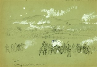 Battle of Allatoona Pass, Ga., 1864 October 5, drawing, 1862-1865, by Alfred R Waud, 1828-1891, an