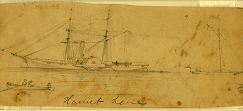 Harriet Lane, between 1860 and 1865, drawing on cream paper pencil, 8.6 x 21.8 cm. (sheet), by