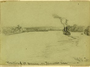 Position of ft. Henry on Tennessee River, 1862 ca. January-March, drawing, 1862-1865, by Alfred R