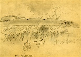 Ft. Mahone, 1865 April 3, drawing, 1862-1865, by Alfred R Waud, 1828-1891, an american artist