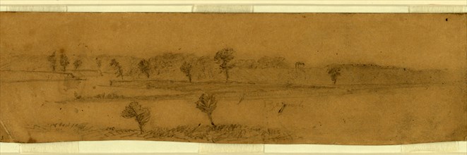 Near Butlers right on James river, 1863-1865, drawing, 1862-1865, by Alfred R Waud, 1828-1891, an