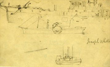 Joseph Whitney, between 1860 and 1865, drawing on cream paper, pencil, 14.2 x 23.9 cm. (sheet),