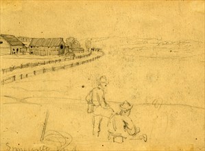 Somerville, between 1860 and 1865, drawing on cream paper pencil, 13.7 x 9.8 cm. (sheet),