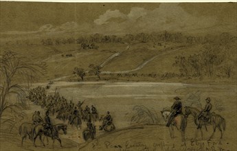 8th Penn Cavalry, crossing at Ely's Ford, before battle of Chancellorsville, 1863 April-May,