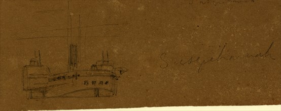 Susquehannah, between 1860 and 1865, drawing on brown paper pencil, 5.8 x 16.0 cm. (sheet),