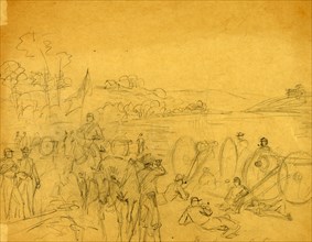 Coopers Arty, between 1860 and 1863, drawing on tan paper pencil, 17.8 x 35.5 cm. (sheet),