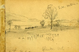 Williston's battery near Fredericksburg 1862, 1862 November-December, drawing on cream paper