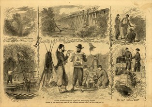 Scenes in and about the Army of the Potomac, 1862 July 26, 1 wood engraving, 36 x 23.8 cm. (image),