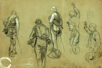 Rebs taking the oath at Richmond, 1865 April-May, drawing, 1862-1865, by Alfred R Waud, 1828-1891,