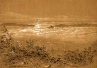 From Maryland Heights at sunrise, drawing, 1862-1865, by Alfred R Waud, 1828-1891, an american