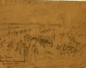 Gen. Davis Near Paines Crossroad April 5, 1865, drawing, 1862-1865, by Alfred R Waud, 1828-1891, an