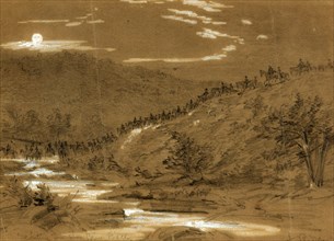 Scouting in the Blue Ridge, drawing, 1862-1865, by Alfred R Waud, 1828-1891, an american artist