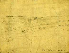 Nr. Alexandria, Va., drawing, 1862-1865, by Alfred R Waud, 1828-1891, an american artist famous for