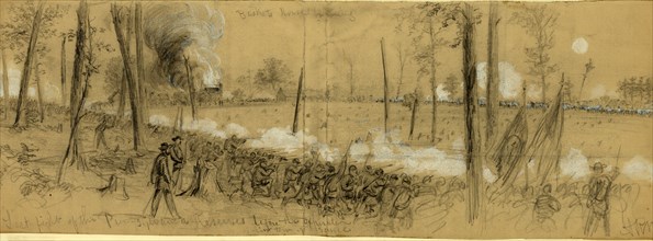 Grant's Great Campaign, Last fight of the Pennsylvania Reserves, drawing, 1862-1865, by Alfred R