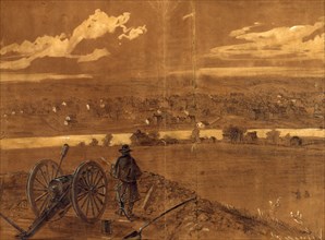 Fredericksburg, Va., drawing, 1862-1865, by Alfred R Waud, 1828-1891, an american artist famous for