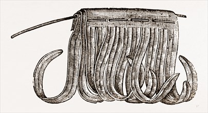 DETAIL OF FEATHER, NEEDLEWORK, 19th CENTURY EMBROIDERY