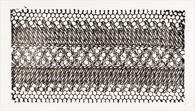 DESIGN FOR DARNING ON NET, NEEDLEWORK, 19th CENTURY EMBROIDERY