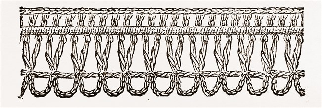 CROCHET EDGING, NEEDLEWORK, 19th CENTURY EMBROIDERY