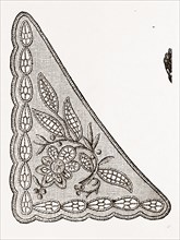 DESIGN FOR COLLARETTE, NEEDLEWORK, 19th CENTURY EMBROIDERY, FASHION