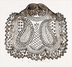 BABY'S BIB, NEEDLEWORK, 19th CENTURY EMBROIDERY