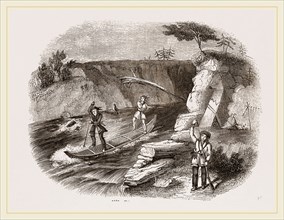 Chippeway Indian fishing USA America