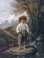 Whittier's barefooted boy; L. Prang & Co.; Johnson, Eastman, 1824-1906 , artist, Whittier, John