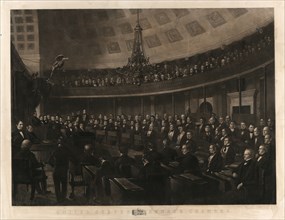 United States Senate chamber / designed by J. Whitehorne ; engraved by T. Doney.; Doney, Thomas,