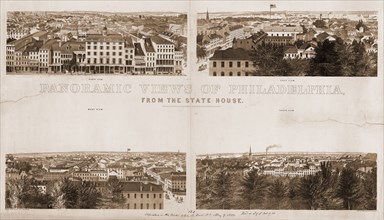 Panoramic views of Philadelphia, from the state house / drawn from nature by E. Whitefield.; W.