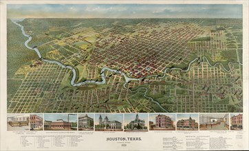 Houston, Texas (looking south) 1891; D.W. Ensign & Co.,; [Chicago : D.W. Ensign], c1892.; 1 print :