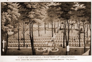 View of National Cemetery at Arlington; c1870.; 1 print.