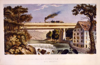 Railroad bridge over the Wissahickon near Manayunk; [no date recorded on shelflist card]; 1 print :