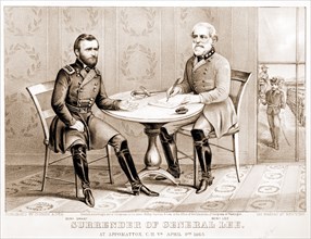 Surrender of General Lee - at Appomattox, C.H. Va. April 9th 1865; Currier & Ives.,; New York :