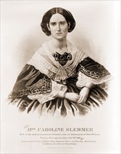 Mrs. Caroline Slemmer wife of the gallant Lieutenant Slemmer, now in command of Fort Pickens. From