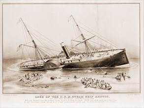 Loss of the U.S.M. steam ship Arctic: off Cape Race Wednesday September 27th 1854; N. Currier