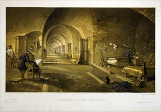 Interior of Fort Nicholas / W. Simpson del. ; E. Walker lith. ; Day & Son, Lithrs. to the Queen.;