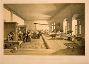 One of the wards of the hospital at Scutari / W. Simpson del. ; E. Walker lith. ; Day & Son, Lithrs