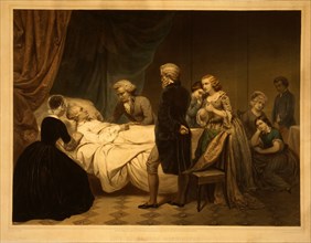 Life of George Washington The Christian death / / painted by Stearns ; lith. by Régnier, imp.
