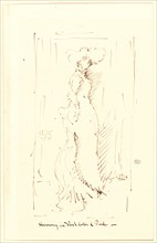 James McNeill Whistler (American, 1834 - 1903). Harmony in Flesh Color & Pink, ca. 1881-1892. Pen
